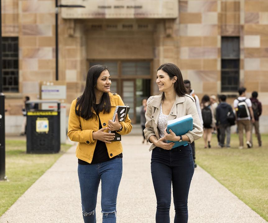 Students walking in great court